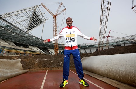 Mo Farah has launched the 2015 Sainsbury's Anniversary Games at the London 2012 Olympic Stadium ©Matt Alexander/PA Wire