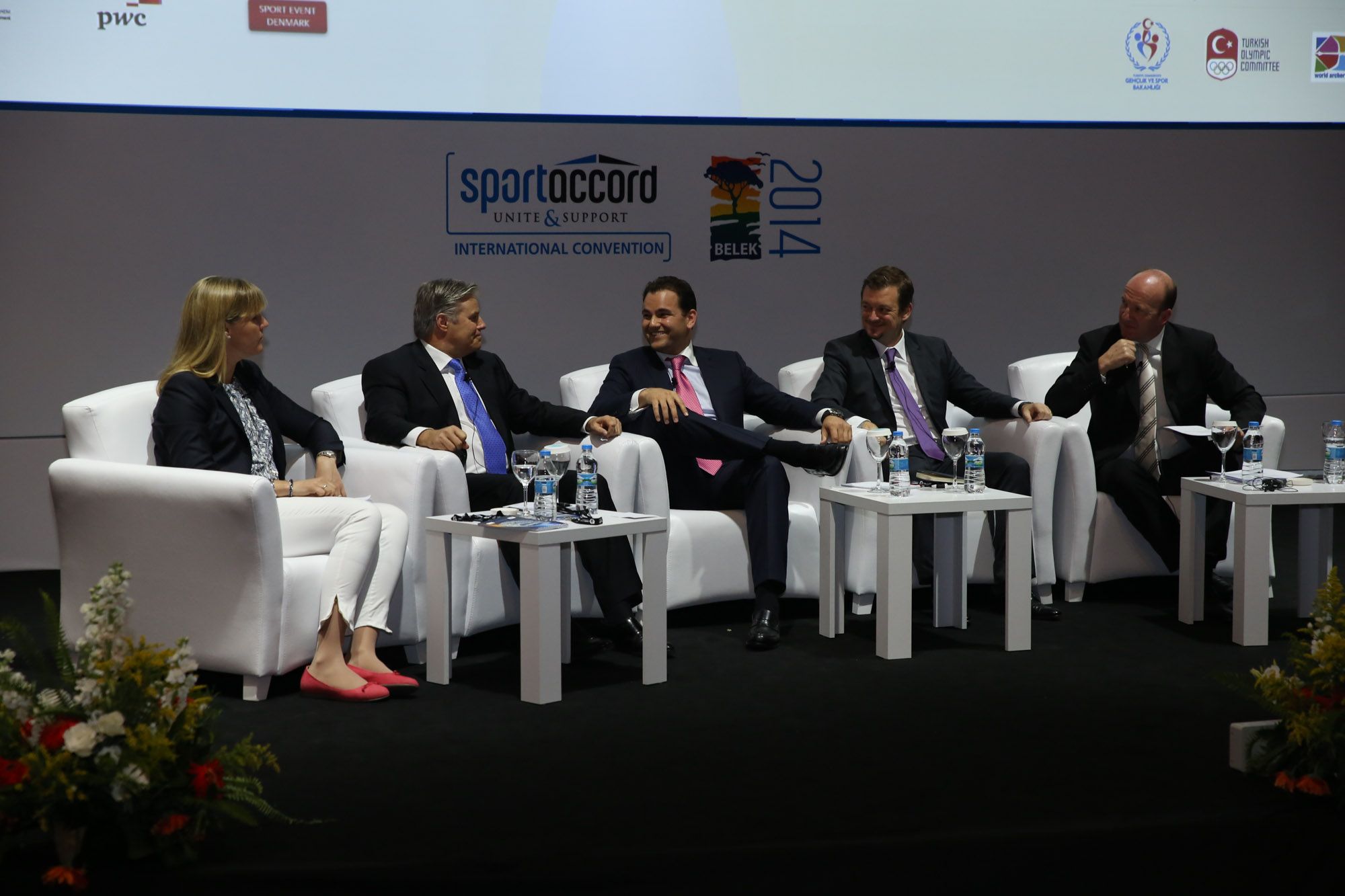 Panellists speak at the 2014 SportAccord Convention in Belek ©SAC