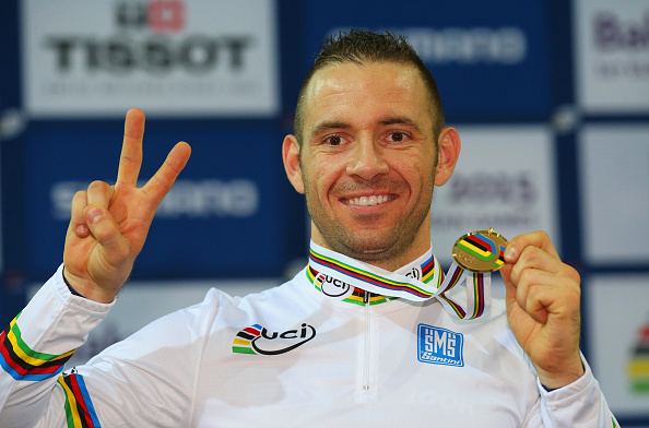 France's François Pervis secured his second gold of the UCI Track Cycling Championships in Paris after winning the 1km time trial ©Getty Images