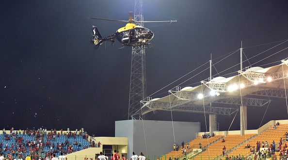 Police were forced to intervene during Ghana's semi-final with hosts Equatorial Guinea amid violent scenes