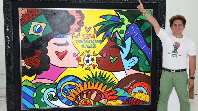 The work of pop artist Romero Britto was used during the 2014 FIFA World Cup in Brazil ©FIFA