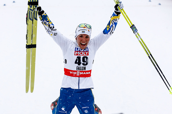 Sweden's Charlotte Kalla clinched her first-ever career individual gold with victory in the cross country race on home snow at Falun ©Getty Images