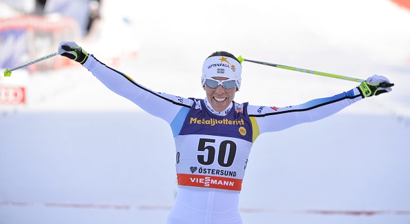 Sweden's Charlotte Kalla clinched her first World Cup victory for five years in front of her home crowd in Östersund ©Getty Images