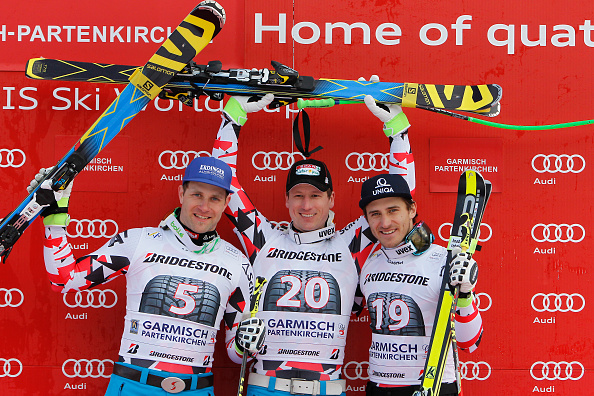 The result in Germany gave Austria their second consecutive podium sweep as Reichelt edged out teammates Baumann and Mayer