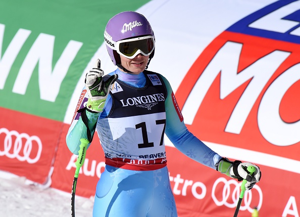 Tina Maze claimed her second gold medal of the championships with victory in the womens super combined event ©Getty Images