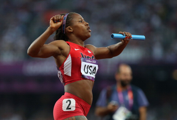 Williams was a member of the US team that won women's 4x100 metre gold at London 2012 ©Getty Images