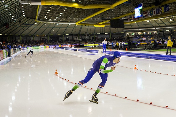 The Netherlands Jorrit Bergsma won gold in the men's 10,000m at the ISU World Single Distance Speed Skating Championships ©Getty Images