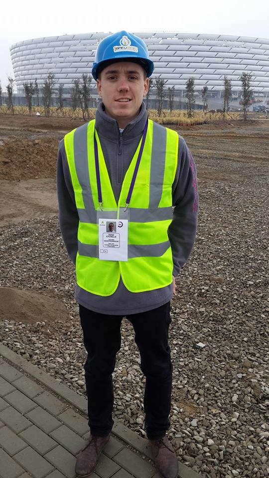 I was all kitted out on the site of the National Stadium ©ITG