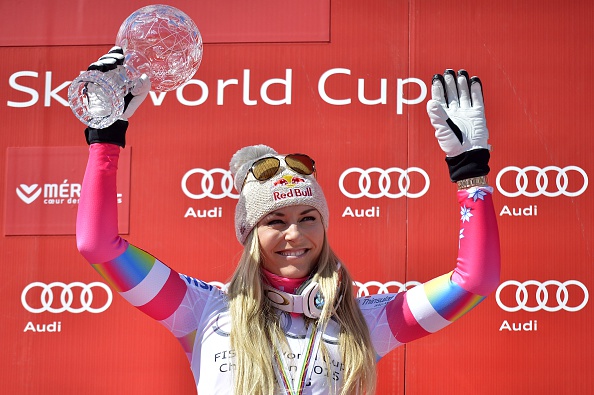 Lindsey Vonn won her second crystal globe in as many days at the FIS World Cup Finals ©Getty Images
