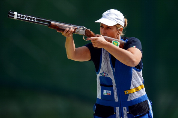 Beijing 2008 Olympic champion Chiara Cainero sealed a Rio 2016 quota place after she won a silver medal at the Shotgun World Cup in Al Ain ©Getty Images