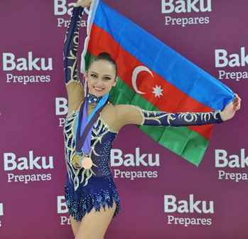 Azerbaijan's Marina Durunda was one of the star performers at the Baku 2015 gymnastics test event ©Baku 2015