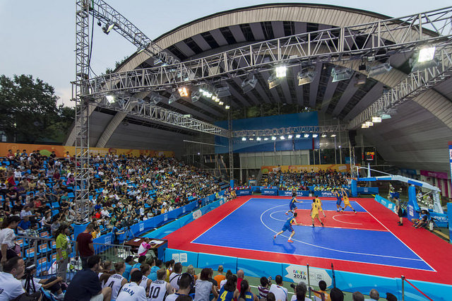 Basketball 3x3 proved to be very popular at the 2014 Summer Youth Olympic Games in Nanjing ©IOC