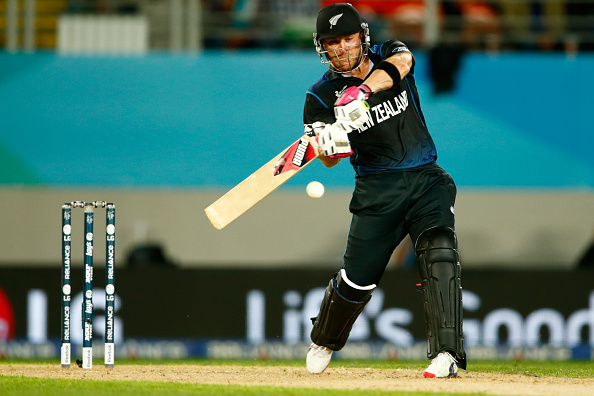 Captain Brendon McCullum hit a brutal 59 to help his side reach their revised target of 298 in a dramatic rain-affected contest in Auckland ©Getty Images