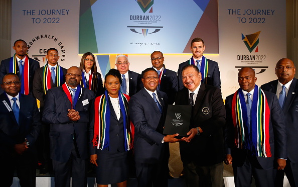 Durban 2022 present their Bid Book to Commonwealth Games Federation President Prince Imran ©Getty Images