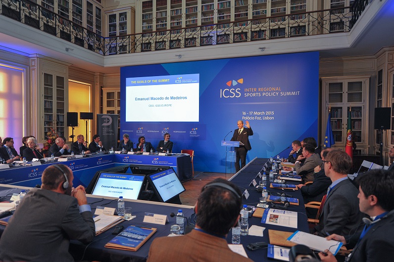Emanuel Macedo de Medeiros, ICSS Europe chief executive, was another speaker on the opening day of the inaugural Inter-Regional Sports Policy Summit in Lisbon ©ICSS