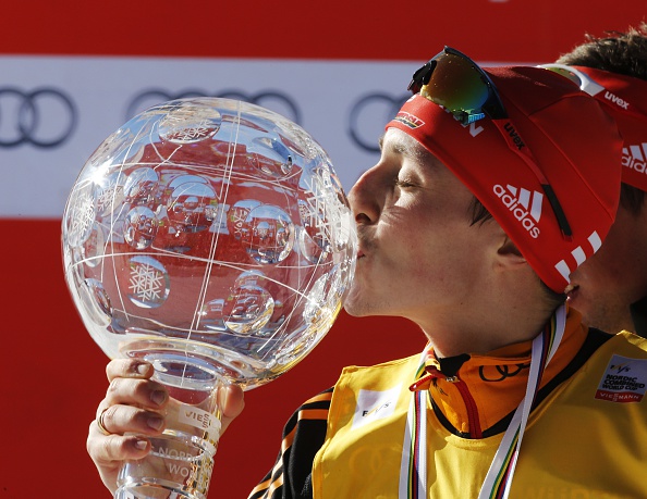Eric Frenzel claimed the overall Nordic Combined World Cup title ©AFP/Getty Images