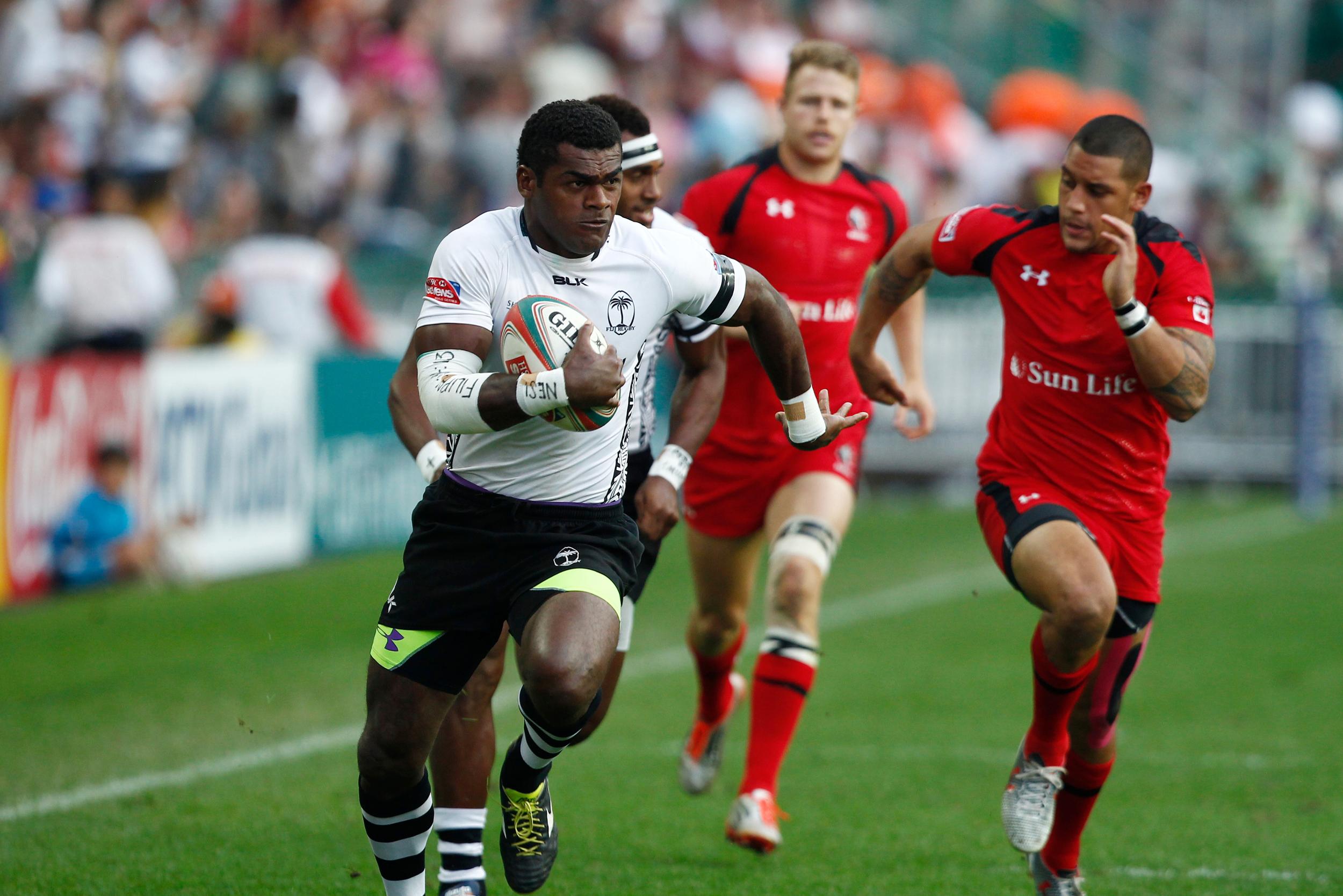 Fiji sealed their place in the quarter-finals after they earned comfortable wins over Belgium and Canada on day two in Hong Kong ©World Rugby