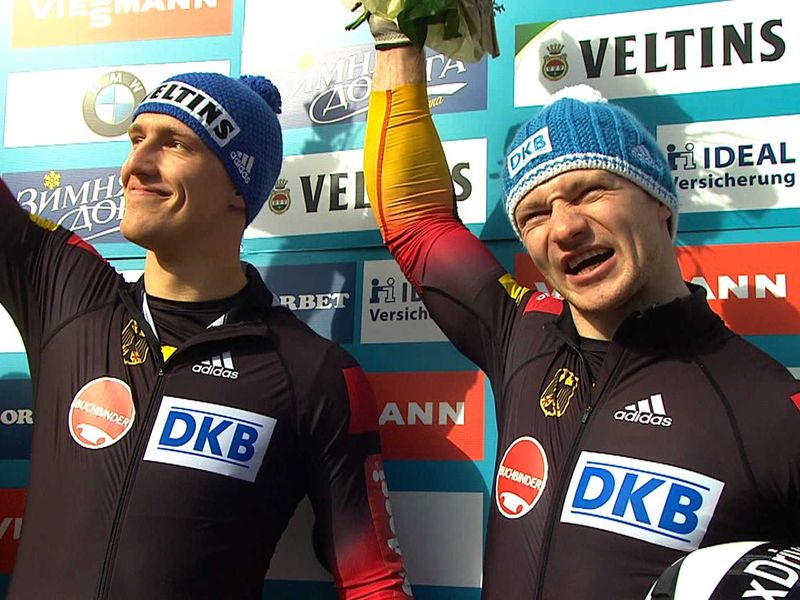 Francesco Friedrich and Thorsten Margis defended their two-man bobsleigh world title ©FIBT