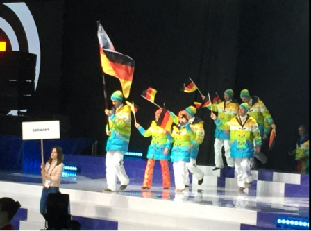 Germany were among the countries to take part in today's Opening Ceremony of the 18th Winter Deaflympics in Khanty-Mansiysk ©Twitter