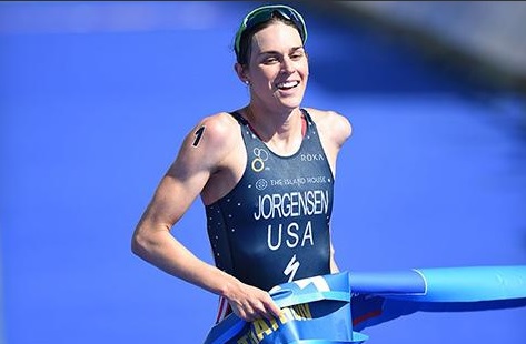 Gwen Jorgensen has secured her 10th World Triathlon Series win ©World Triathlon/Twitter