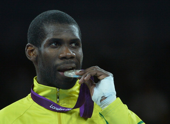 Heavyweight Anthony Obame won Gabon's first ever Olympic medal, a silver, at London 2012 thanks to aid from the World Taekwondo Peace Corps ©AFP/Getty Images