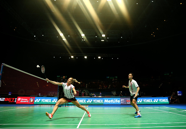 Husband and wife pairing Chris and Gabby Adcock lost in the mixed doubles to end home interest ©Getty Images