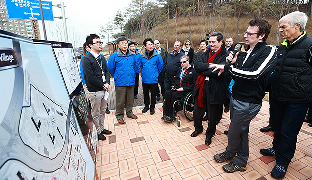 IOC Coordination Commission members during their venue tour this week ©Pyeongchang 2018