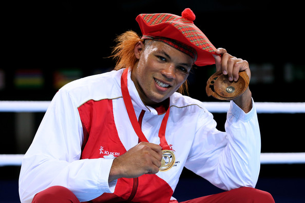 Joe Joyce celebrates winning his Commonwealth Games gold medal at Glasgow 2014 ©Getty Images
