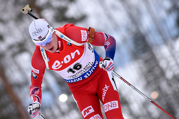 Johannes Thingnes Boe en route to biathlon sprint gold on the Finnish course ©Getty Images