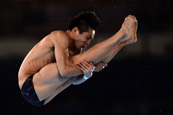 Lin Yue (pictured) overcame a bout of sickness to snatch the gold medal alongside new partner Chen Aisen at the FINA Diving World Series at the Water Cube in Beijing  ©Getty Images