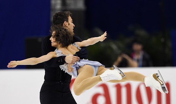 Canada's Meagan Duhamel and Eric Radford led at the end of the pairs short programme on the opening day of the World Figure Skating Championships in Shanghai ©AFP/Getty Images