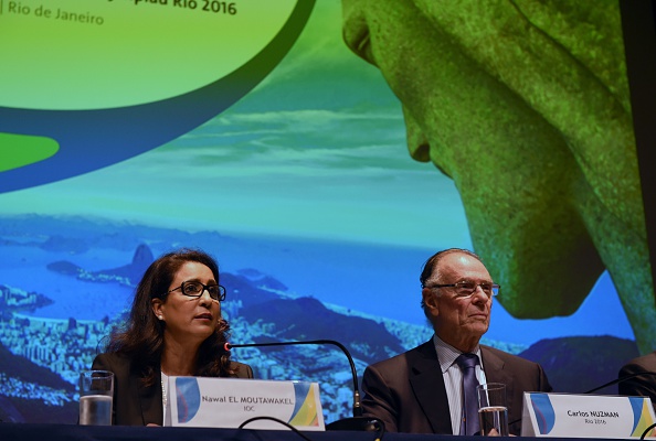 Nawal El Mouwatakel, pictured with Rio 2016 President Carlos Nuzman, has received multiple assurances that pollution concerns will have been remedied before the Games ©Getty Images