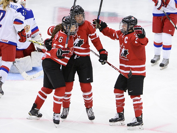 Olympic champions Canada returned to form with a comfortable 4-0 win over Russia ©Getty Images