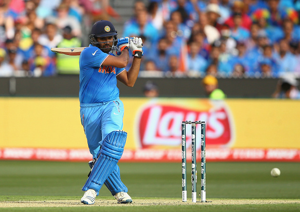 Rohit Sharma's maiden World Cup century played a key part in India's win ©Getty Images