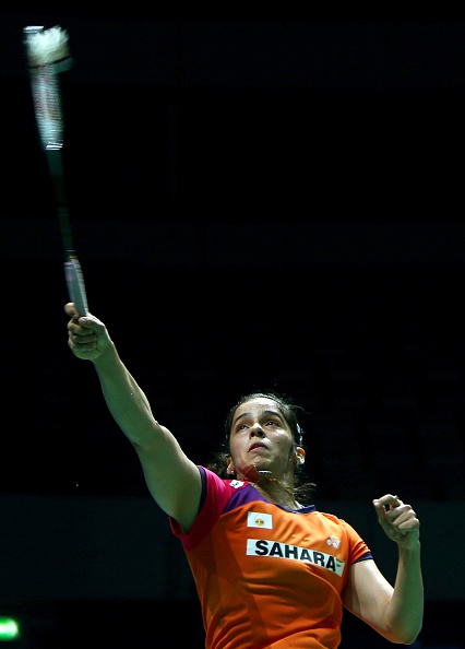 Saina Nehwal will be carrying the Indian charge on finals day in Birmingham, after qualifying to face the world champion in the women's singles ©AFP/Getty Images