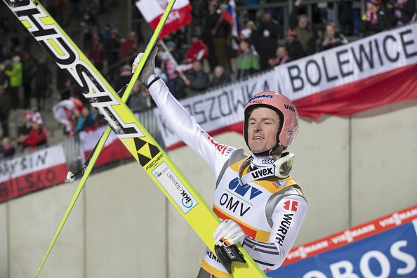 Severin Freund made it a hat-trick of Ski Jumping World Cup wins in Oslo ©Getty Images
