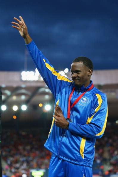 Shane Braithwaite won Barbados' only medal of the Glasgow 2014 Commonwealth Games, a 110m hurdles bronze, their first since Melbourne 2006 ©Getty Images
