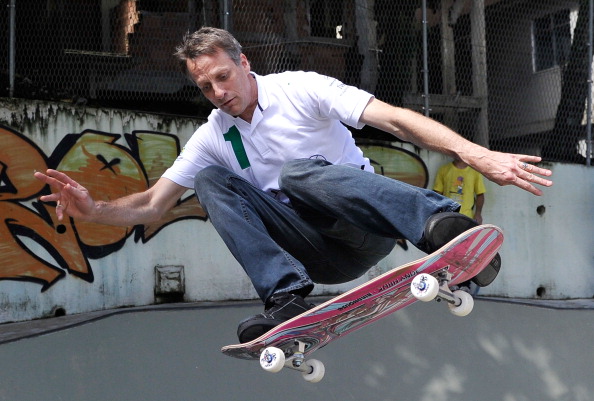 Skateboarding legend Tony Hawk is among those to back the sport bidding for a place at the Olympics ©Getty Images