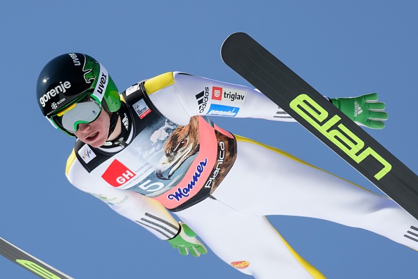 Slovenia's Peter Prevc added victory in the team competition to his superb individual success the previous day ©Getty Images
