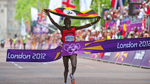 London 2012 Olympic marathon gold medallist Steven Kiprotich is Uganda's best known sportsman and an example of what can be achieved with the right support ©Getty Images