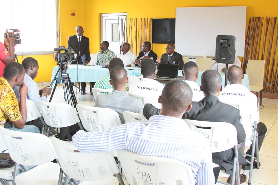 The announcement that 12 Ghanaian athletes would receive scholarships for Rio 2016 was made at a meeting held in the capital of Accra ©GOC/Facebook