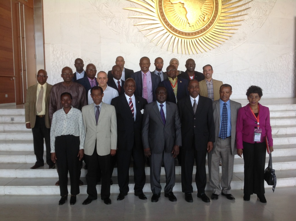 The new ruling Council of the Confederation of African Athletics pictured following the meeting in Addis Ababa ©CAA