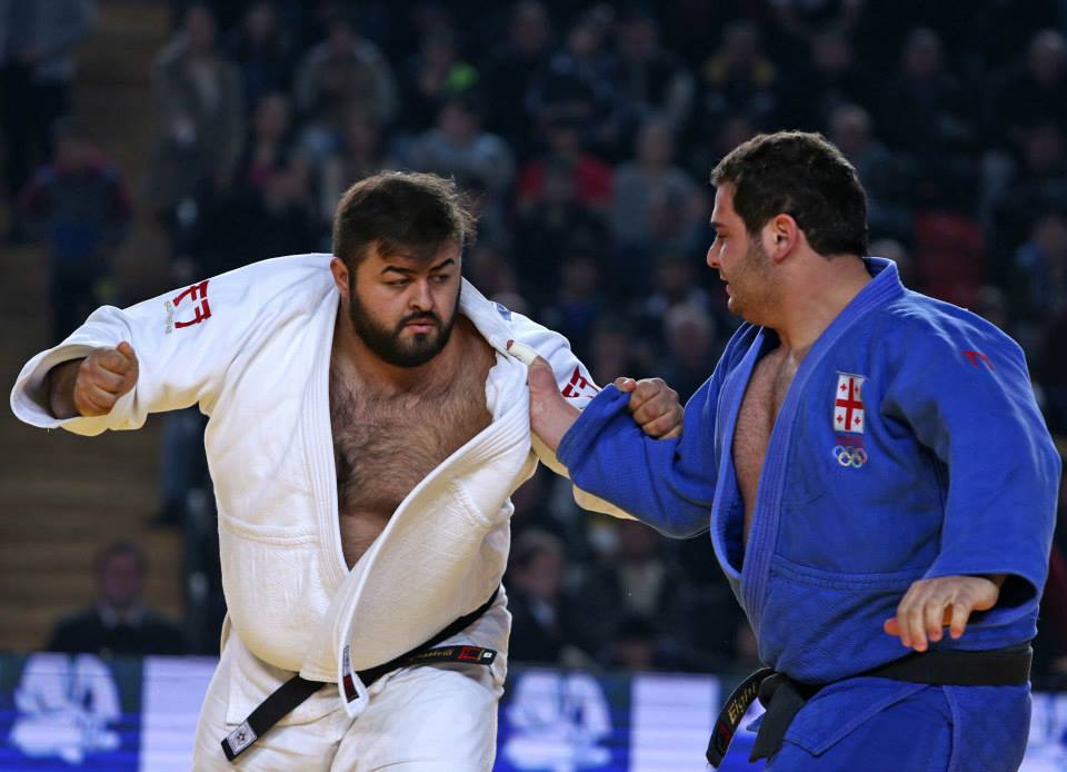 The over 100kg final was an all-Georgian affair and was won by Levani Matiashvili (blue) ©IJF/Facebook