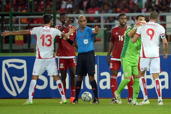 Tunisia were incensed by the decision of referee Rajindraparsad Seechurn to award a penalty to opponents Equatorial Guinea during an Africa Cup of Nations quarter-final tie ©Getty Images
