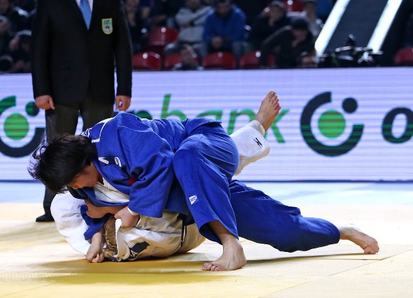 China's Yu Song beat Svitlana Iaromka of Ukraine to take victory in the over 78kg category ©IJF