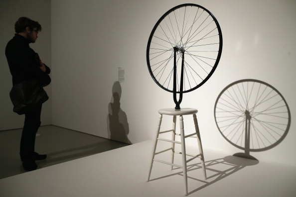 Marcel Duchamp's Bicycle Wheel on exhibition in London's Barbican in 2013. Professor Bacharach likes to point industrialists at it and ask 'How did he get here?' Presumably not by bike...©Getty Images