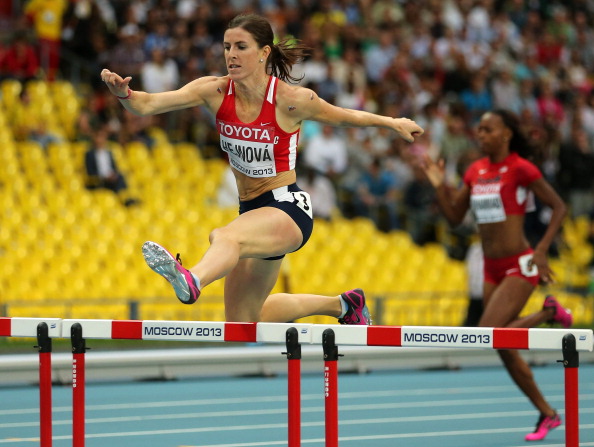 Home runner Zuzana Hejnova, pictured winning the 2012 world 400m hurdles title in Moscow, is back after a year of injury to seek another medal in the 800m at the European Athletics Indoor Championships ©Getty Images