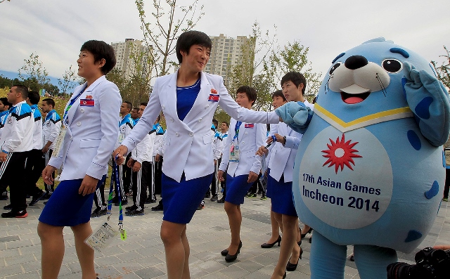 North Korea sent a team of 273 athletes and officials to last year's Asian Games in Incheon ©AFP/Getty Images