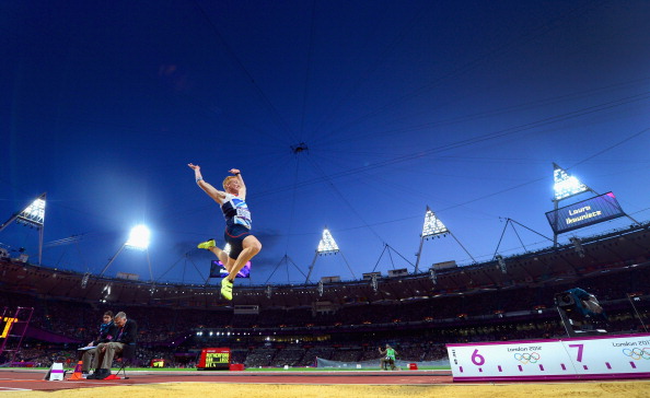 Great Britain's Greg Rutherford soars towards Olympic long jump gold at the London 2012 Games. But Hansjörg Wirz, has reservations about the event's format ©Getty Images