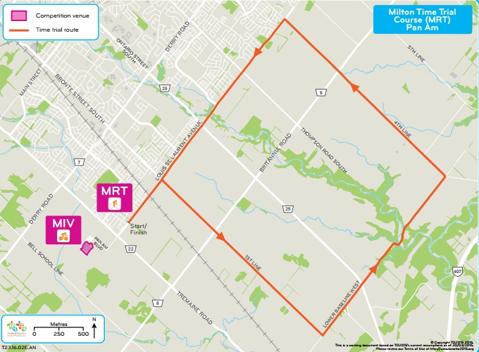 The Pan American Games route will be 20 kilometres long with a start and finish on Louis St Laurent Avenue ©Toronto 2015
